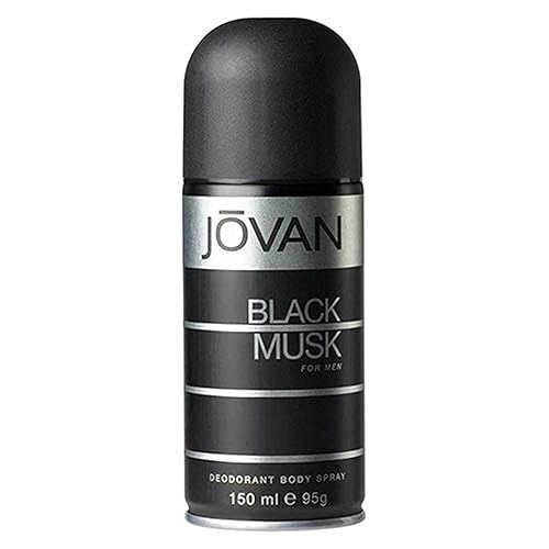 Jovan Black Musk Deodorant Spray 5.1Oz - Long-Lasting Unisex Fragrance