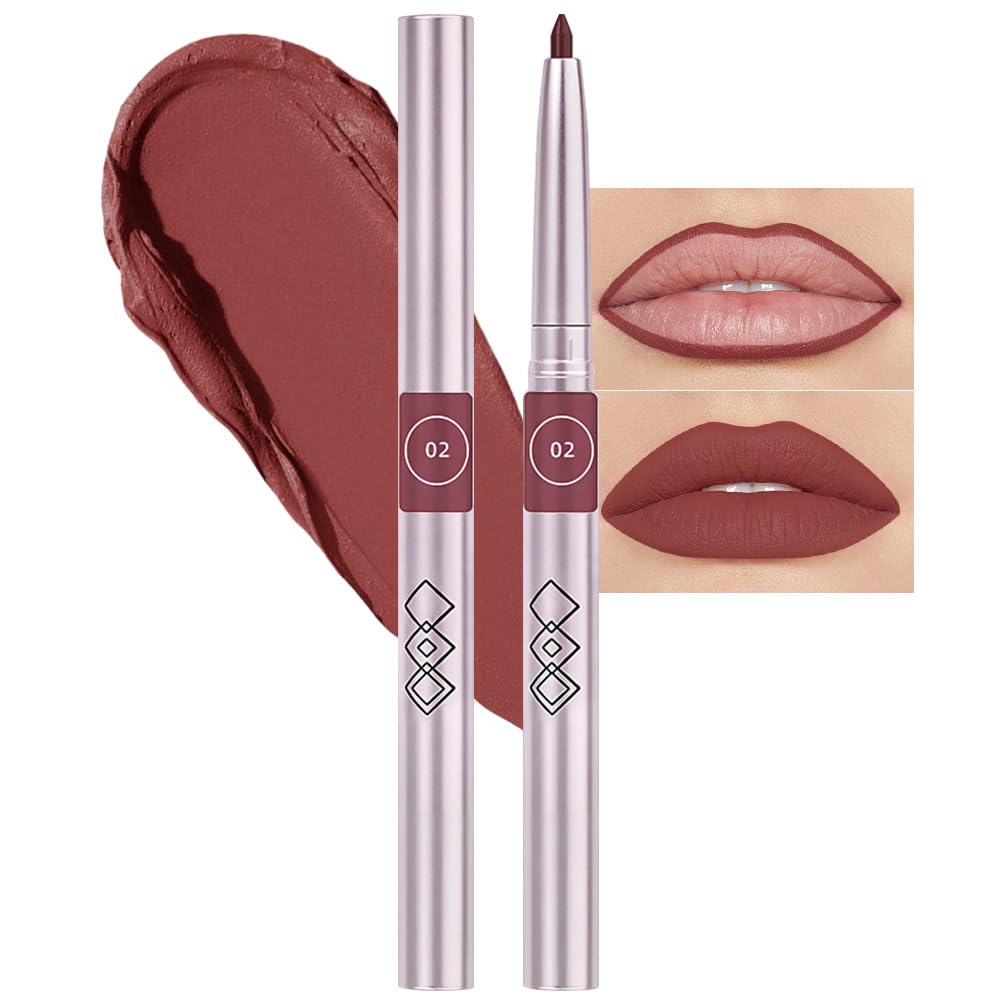 Evpct Cherry Red Lip Liner Pencil - Retractable, Creamy, Long-Lasting Matte Velvet Formula