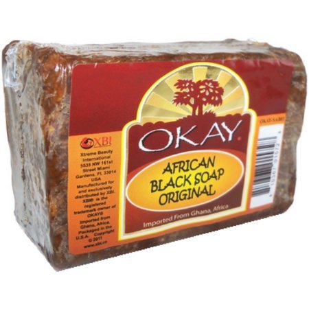 Okay African Black Soap, Original, 5.5 oz (Pack of 4)