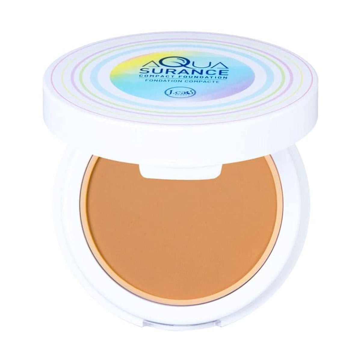 J.Cat Beauty Aquasurance Compact Foundation - Soft Tan, Standard Size, Flawless Finish