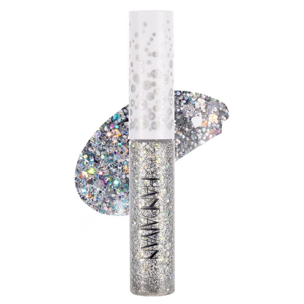 Quxunzzz Liquid Glitter Eyeshadow & Eyeliner - Waterproof, Quick-Drying, Metallic Shimmer