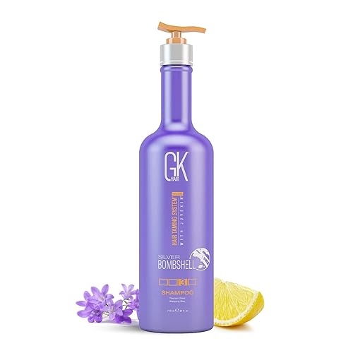 Gk Hair Purple Shampoo For Blonde & Gray Hair - Moisturizes & Removes Brassiness, 24 Fl Oz