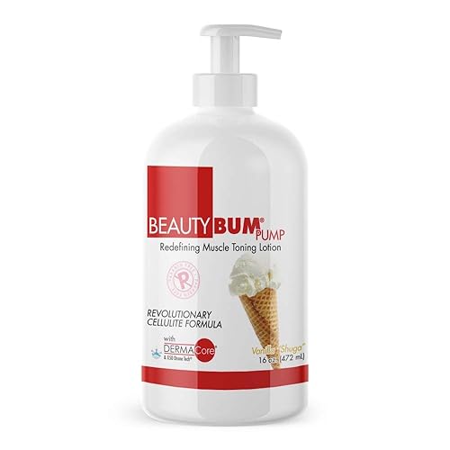 BeautyFit BeautyBum Pump Lotion - Tightens Skin, Enhances Firmness, Vanilla Shuga, 16 oz