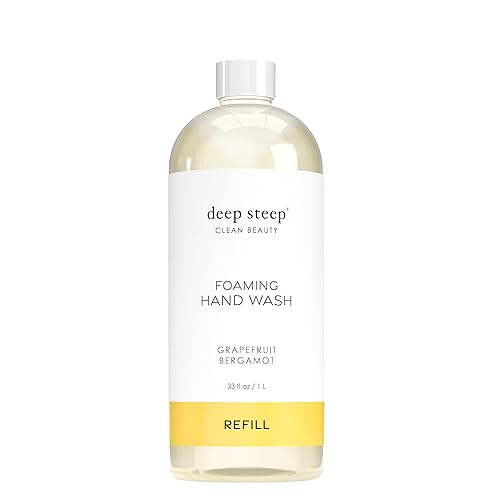 Deep Steep Foaming Handwash Refill - Grapefruit Bergamot, 33Oz, Natural & Refreshing Clean