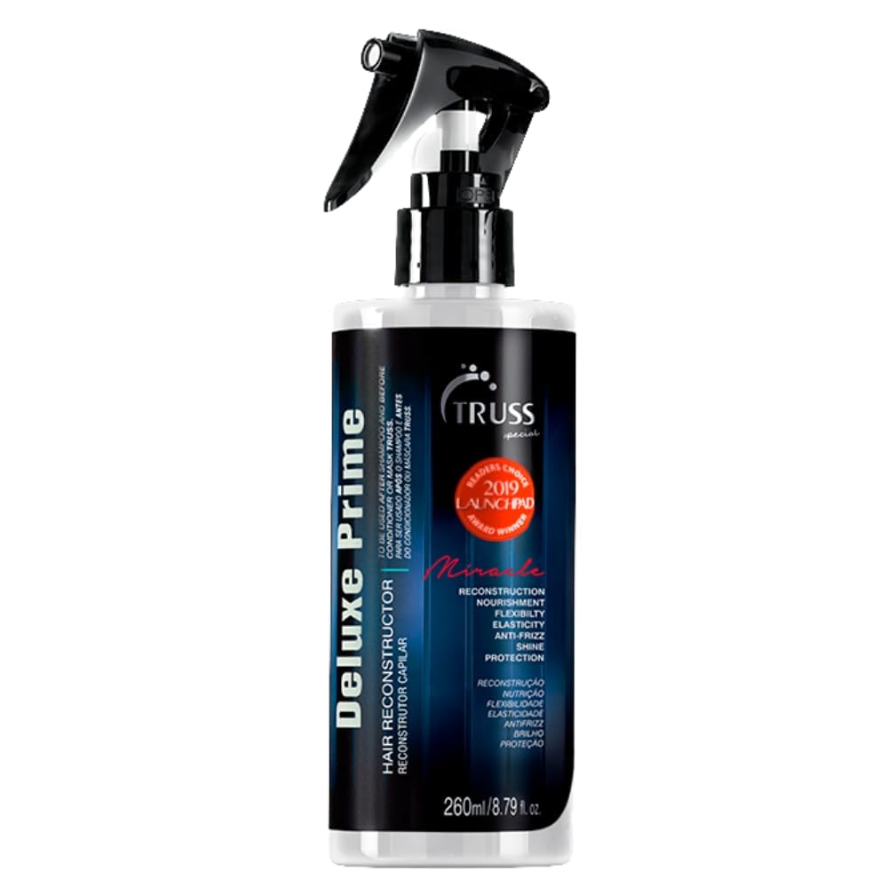 Truss Deluxe Prime Hair Treatment - Anti-Frizz Heat Protectant Spray, 8.8 Fl Oz