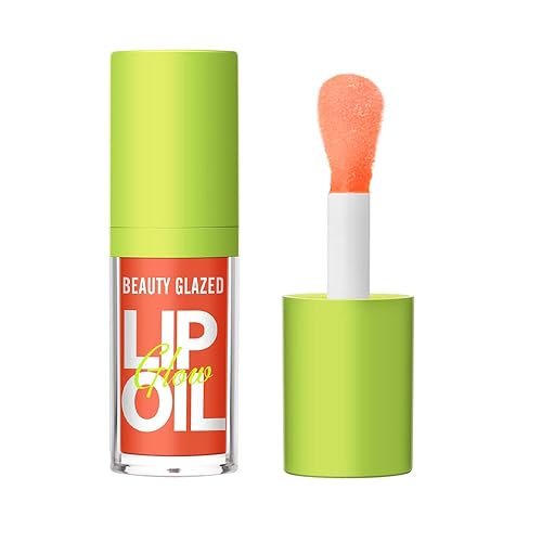 Beauty Glazed Lip Oil - Ultra-Hydrating, Vegan Tinted Gloss, Non-Sticky, 0.14 Fl Oz, 