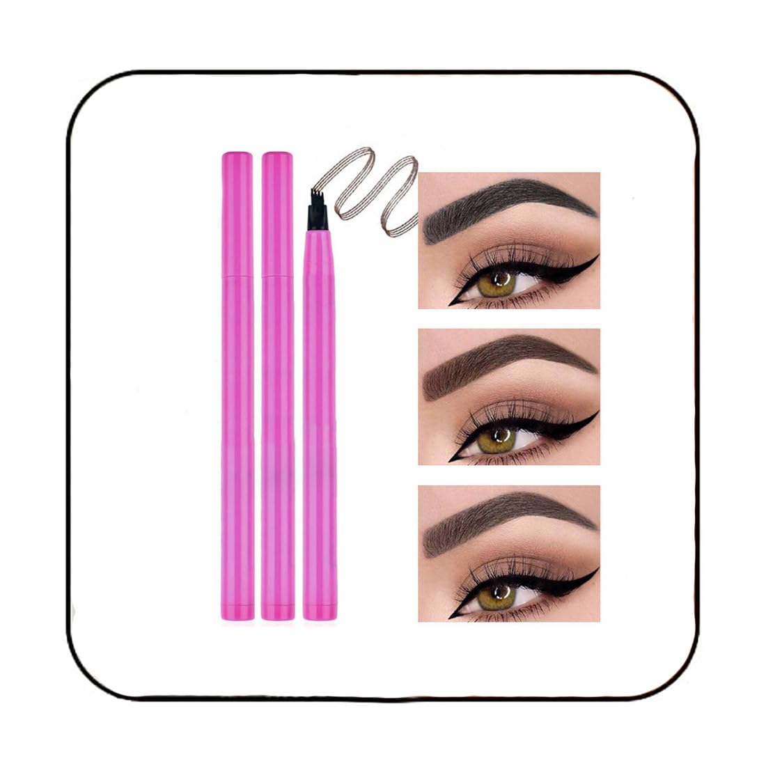 Kilshye Waterproof Eyebrow Pen - Long Lasting Brow Tint For Women & Girls, Black 1