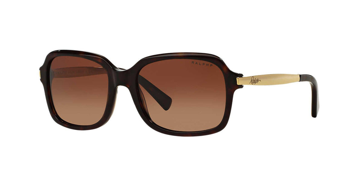 Ralph Lauren Women'S Ra5202 55Mm Havana Gold Sunglasses - Stylish Rubber Frame