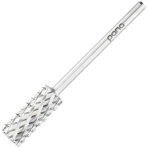 Beauticom Usa Pana Flat Top Silver Nail Drill Bit - 3/32&quot; Shank, 4X Coarse Grit For