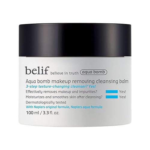 Belif Aqua Bomb Cleansing Balm - Hydrating Makeup Remover, Balm To Oil Cleanser, 3.3 Oz