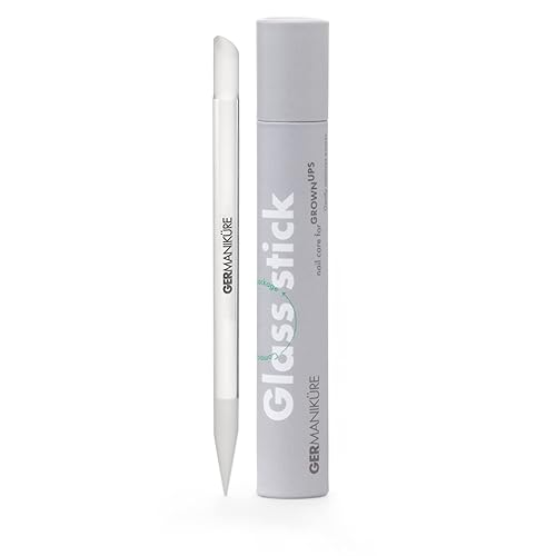 Germanikure Glass Cuticle Stick - Ethically Made Cuticle Pusher & Remover, Grey Glass