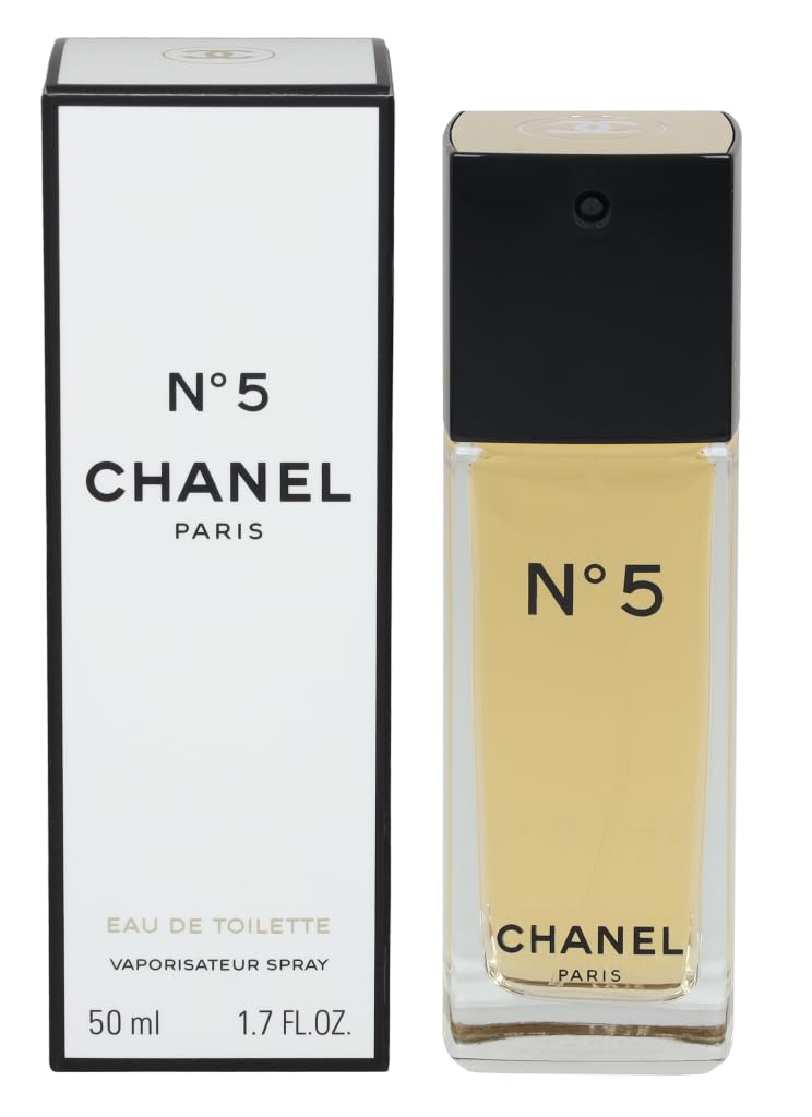 Chanel No.5 Eau De Toilette Spray 50ml - Classic Women's Fragrance, Non-Refillable