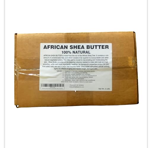 Afrimports 100% Natural African Shea Butter, 5 Lbs, White, Moisturizing Skin Care