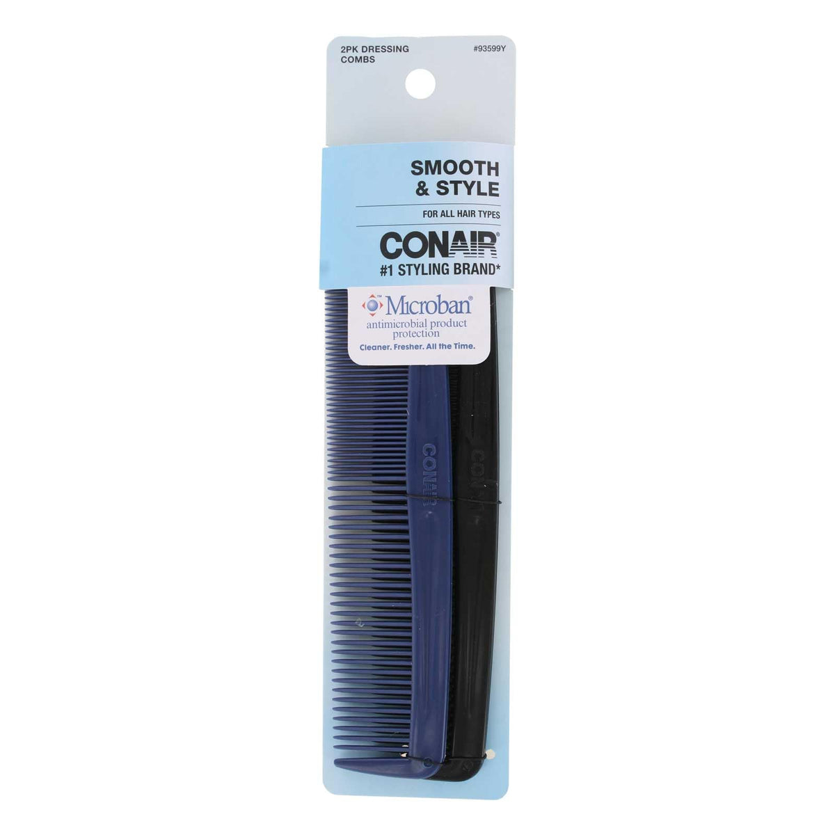 Conair Microban Dressing Comb - Assorted Colors, 1 Count, Durable & Stylish Hair Tool