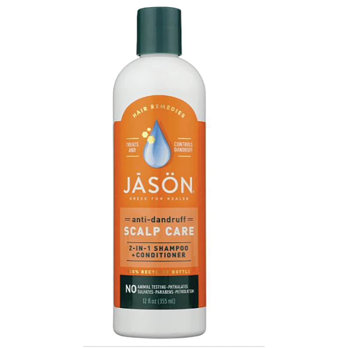 Jason Dandruff Relief 2-In-1 Shampoo & Conditioner, 12 Fl Oz, Scalp Care Treatment