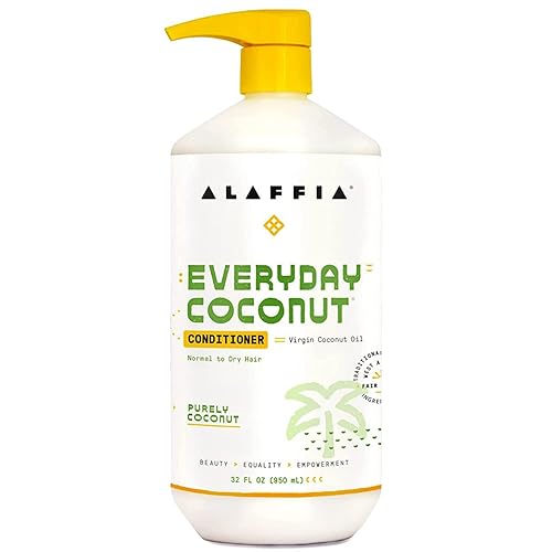 Alaffia Coconut Conditioner, Ultra Hydrating, Vegan, 32 Fl Oz - Cruelty Free, No Parabens