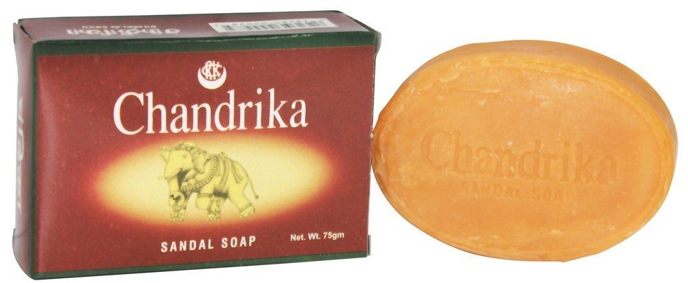 Chandrika Sandal Soap Bar - Coconut Oil & Sandalwood Vegan Soap For Face & Body, 6 Pack