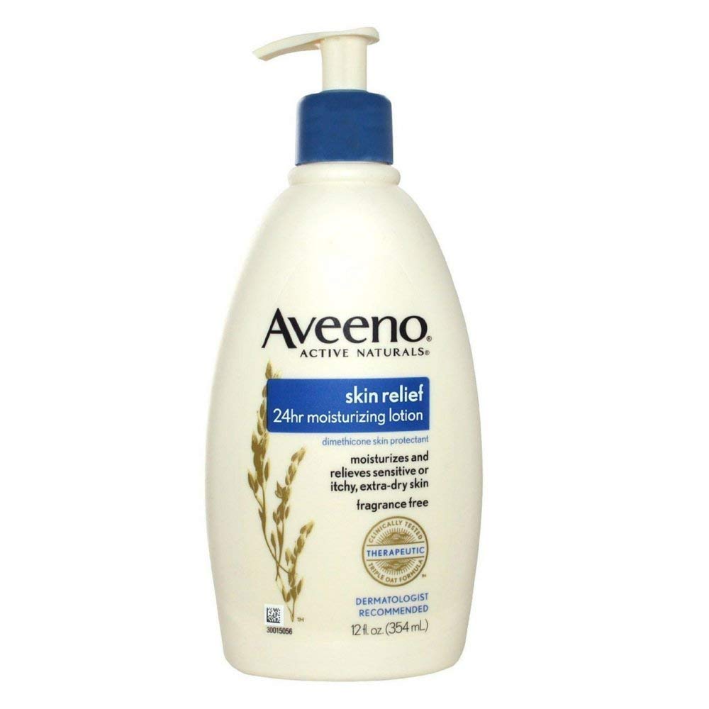 Aveeno Skin Relief Moisturizing Lotion, 12 Fl Oz Pump (Pack Of 3) - Dry Skin Relief