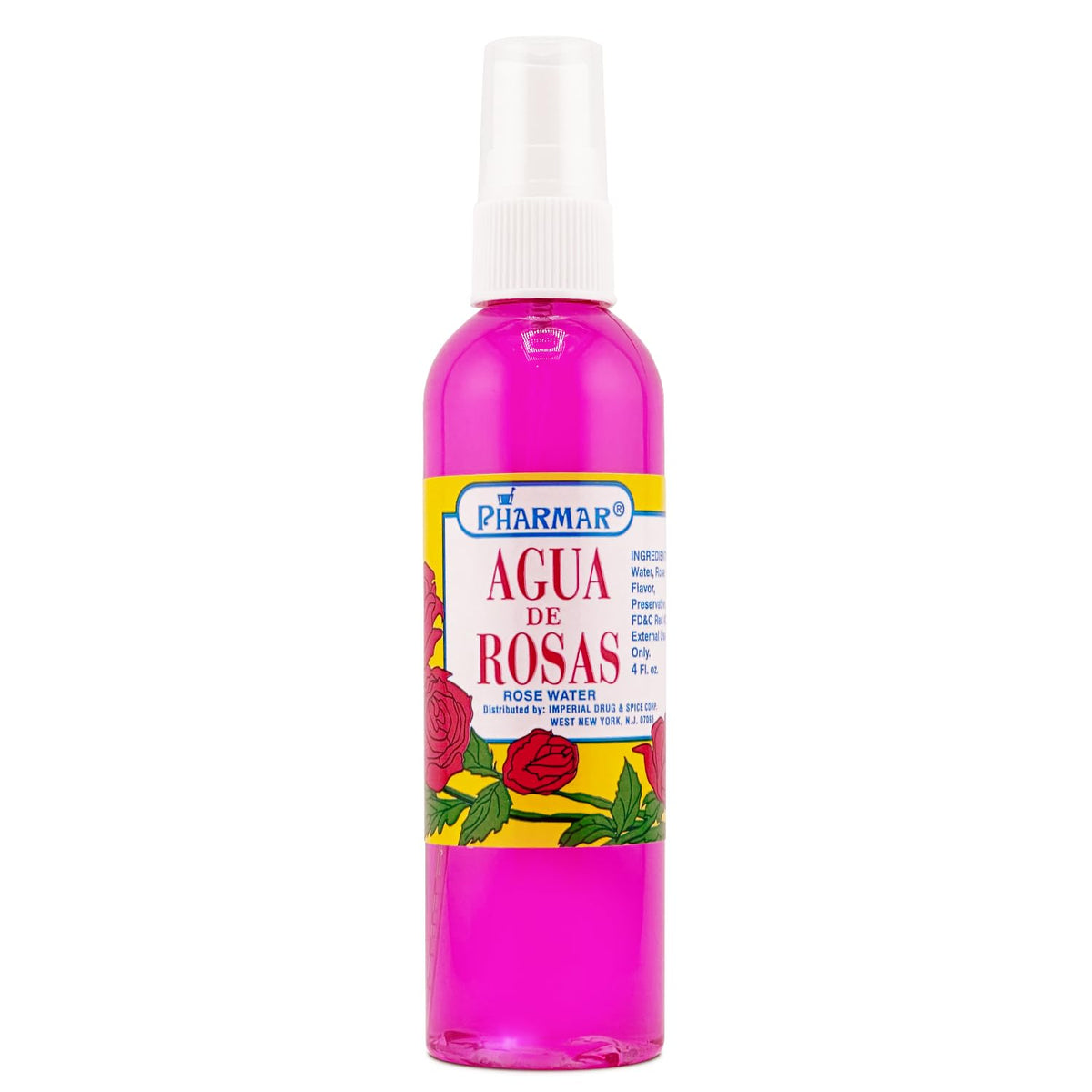 Pharmark Agua De Rosas 4 Oz. Rose Water - Natural Hydrating Facial Mist For Skin Care