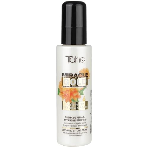 Tahe Miracle Gold Frizz Control Styling Cream - 100 ml, Smooth & Define Your Hair