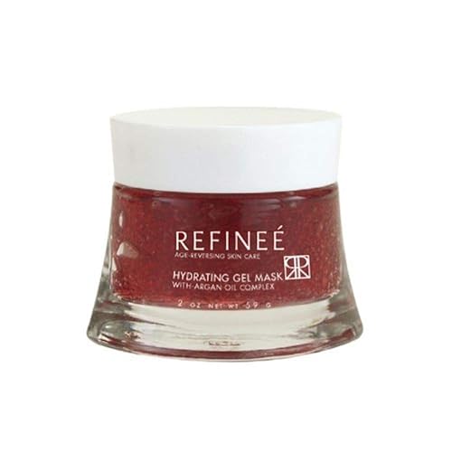 Refinee Hydrating Gel Face Mask With Argan Oil For Dry & Damaged Skin, 2Oz