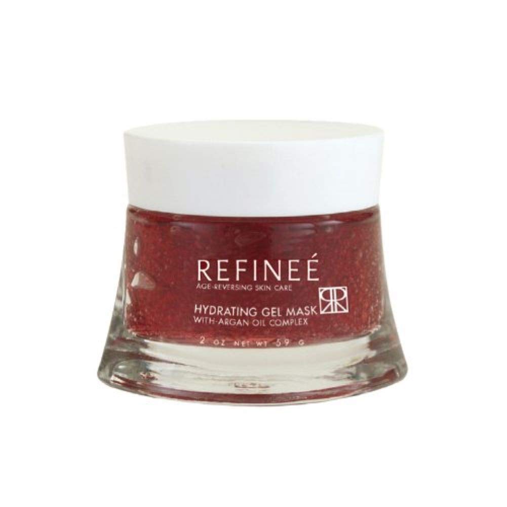 Refinee Hydrating  Repairing Gel Face Mask with Argan Oil for Dry  Damaged Skin 2oz