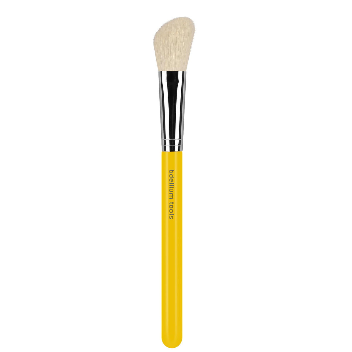 Bdellium Tools Slanted Contour Makeup Brush - Soft Synthetic & Natural Fibers, Yellow