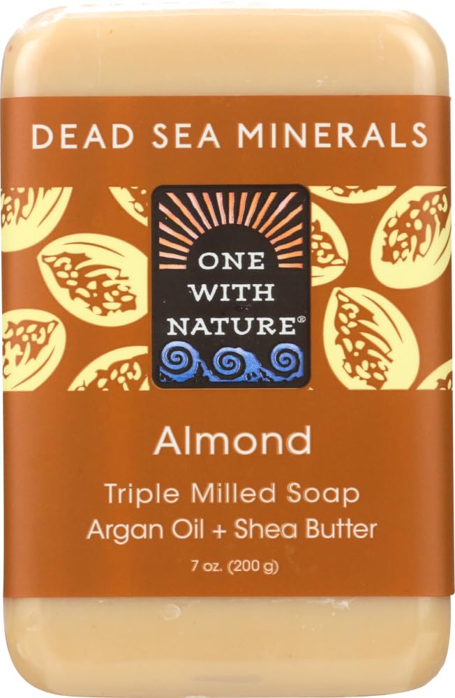 One With Nature Dead Sea Mineral Soap With Almond - 7 Oz Moisturizing Bar Soap