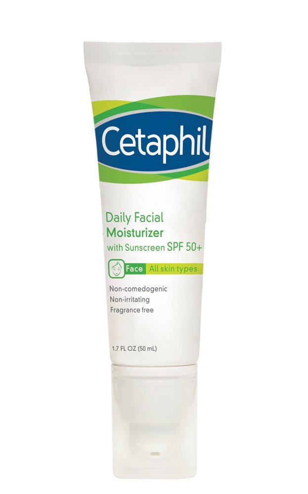 Cetaphil Daily Facial Moisturizer With Spf 50+, 1.7 Fl Oz - Hydrating & Sun Protection