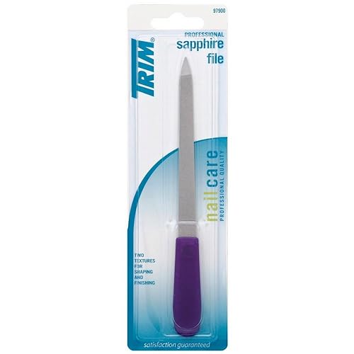 Trim Sapphire Nail File Set - 6 Inch Emery Files (6 Pieces) For Professional Use