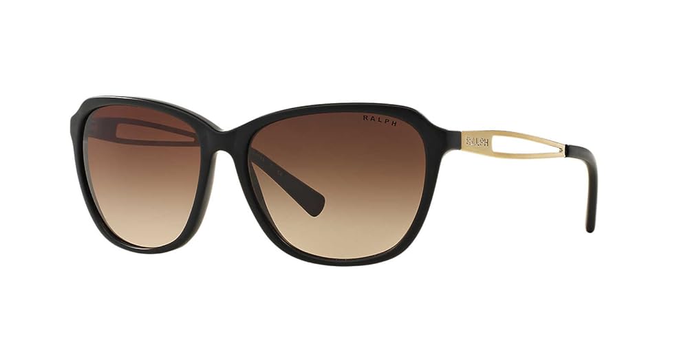 Ralph Lauren Women'S Sunglasses Ra5199 Matte Black/Gold Brown Gradient 57Mm