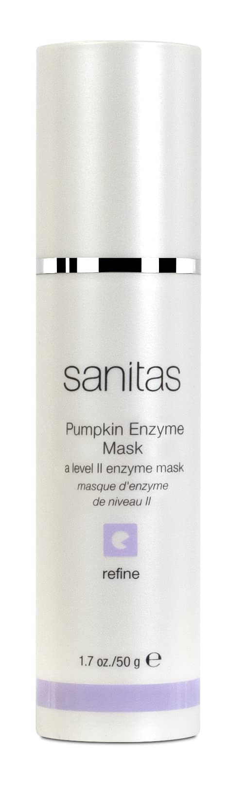 Sanitas Pumpkin Enzyme Mask, Exfoliating & Brightening Treatment, 1.7 Oz Organic Vitamin C & E