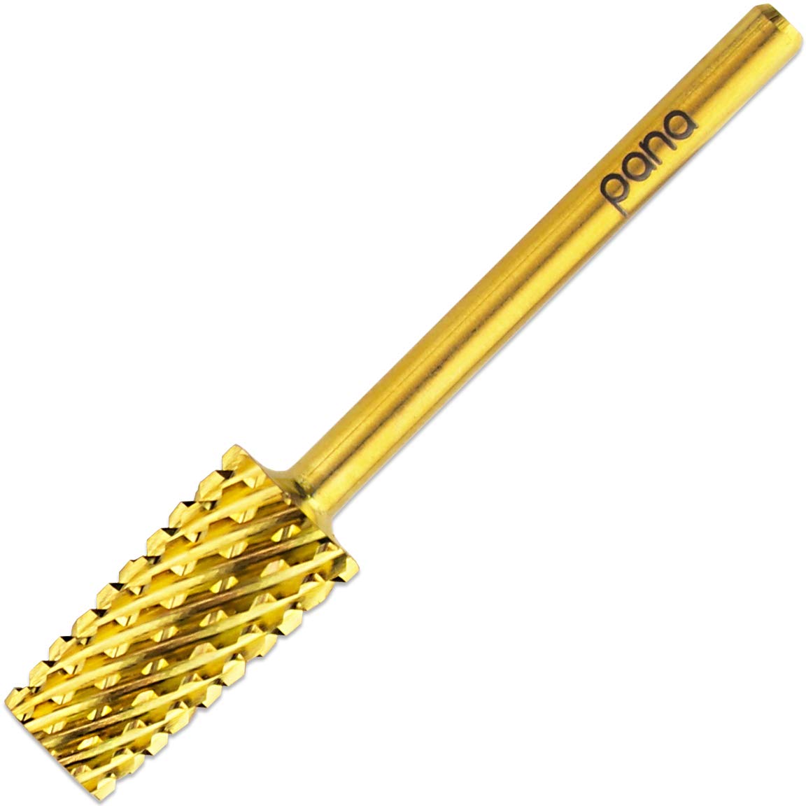 Pana Gold Tapered Barrel Carbide Nail Drill Bit 3/32&quot; Shank - Coarse Grit For Manicure &