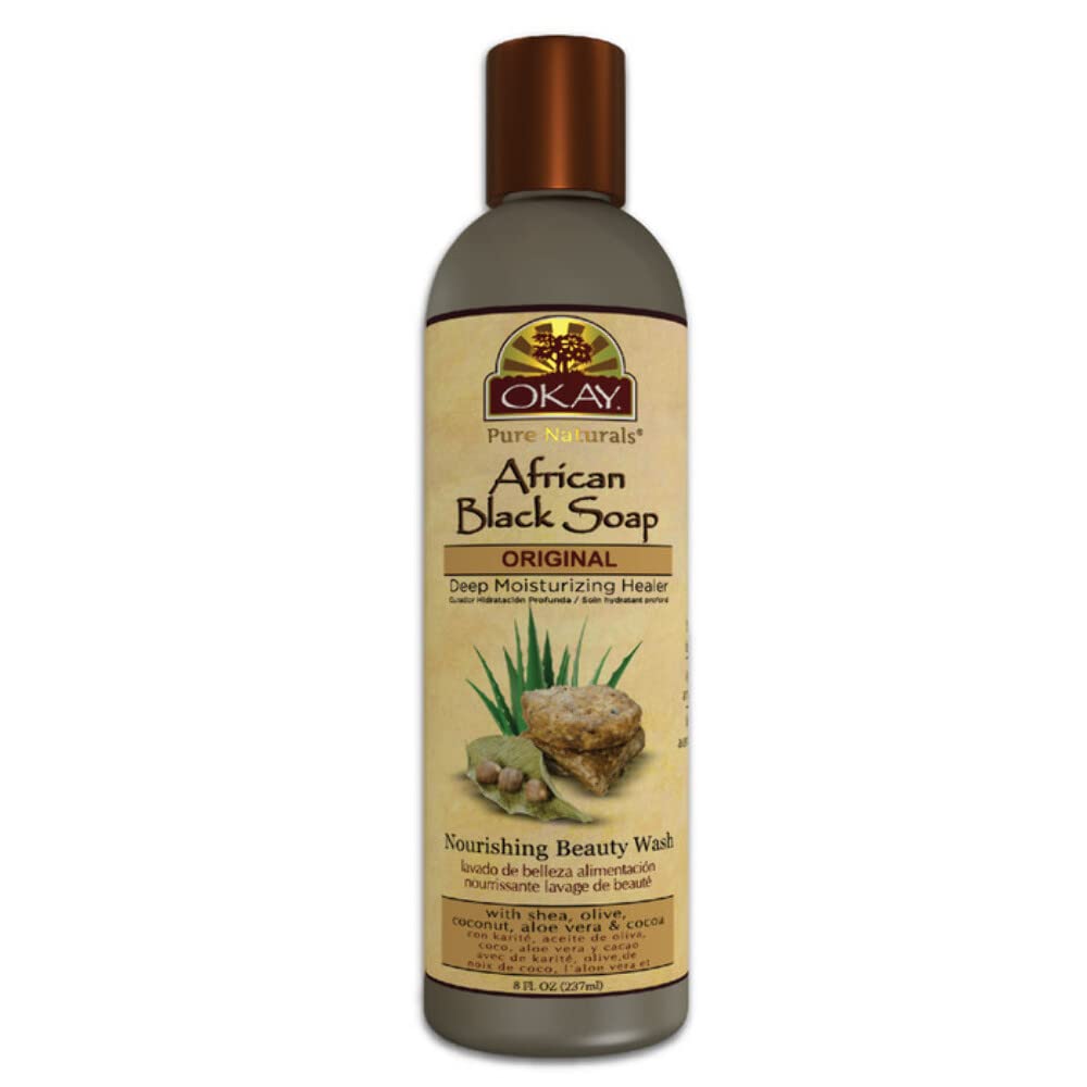 OKAY AFRICAN BLACK SOAP LIQUID 8oz  237ml