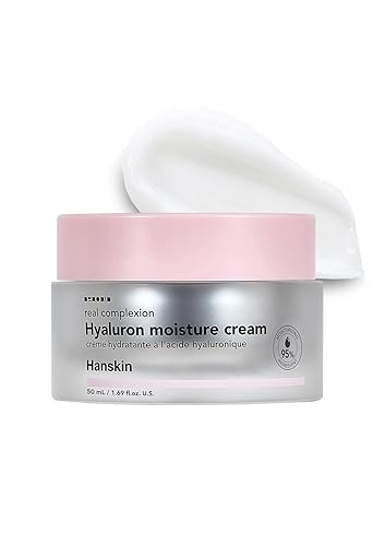 Hanskin Real Complexion Hyaluronic Moisture Cream - Hydrating Moisturizer For Sensitive Skin, 1.69 Fl. Oz.