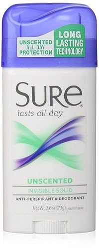 Sure Invisible Solid Anti-Perspirant & Deodorant, Unscented, 2.7 Oz, Pack Of 12