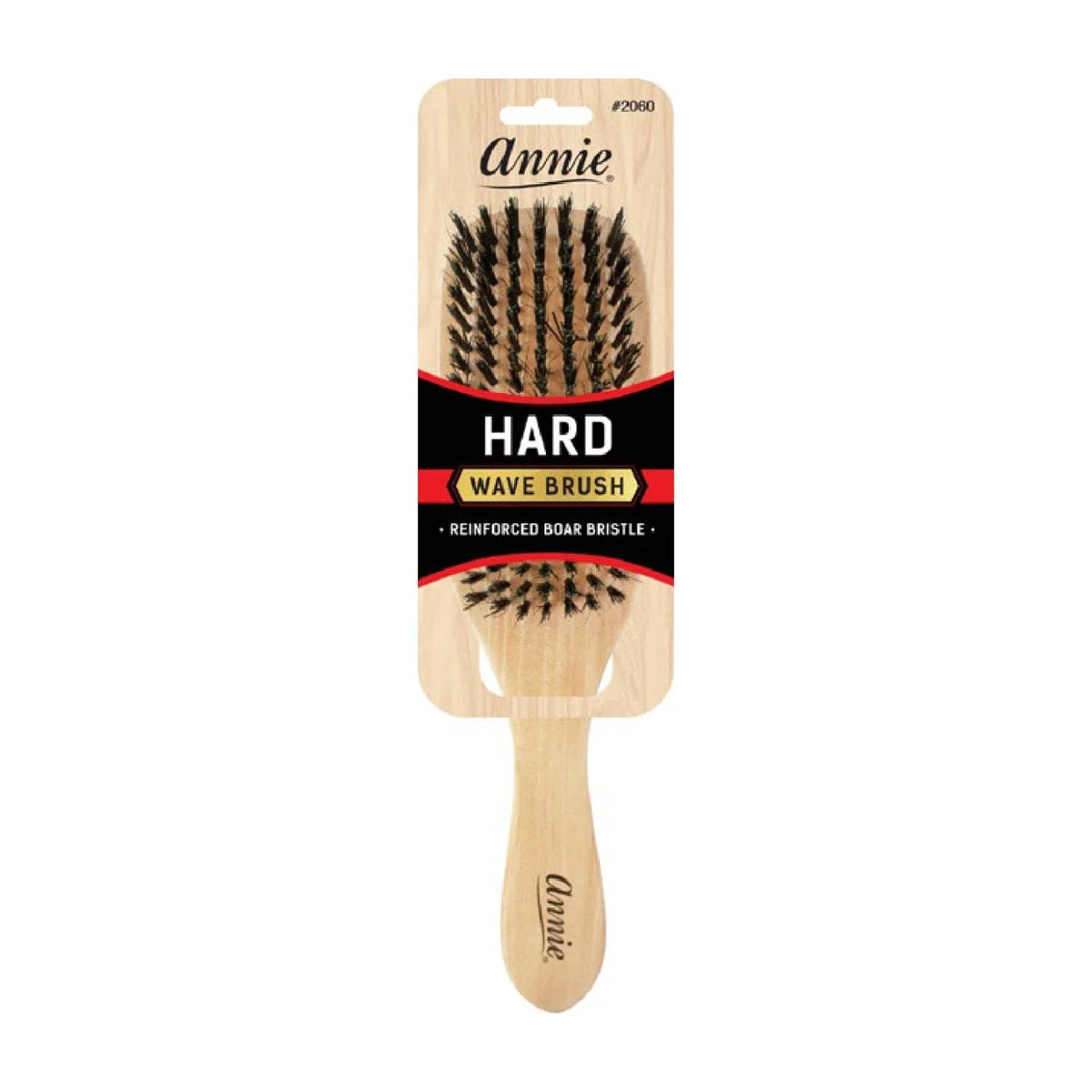 Annie Hard Wave Boar & Nylon Bristle Hair Brush - Light Brown, 1 Count