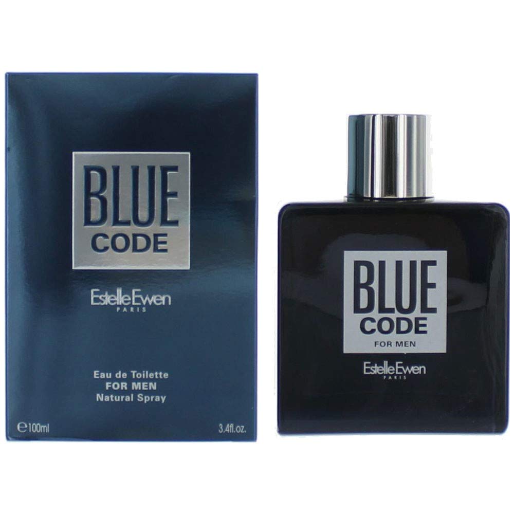 Estelle Ewen Blue Code Eau De Toilette Spray For Men, 3.4 Oz - Fresh & Invigorating Fragrance