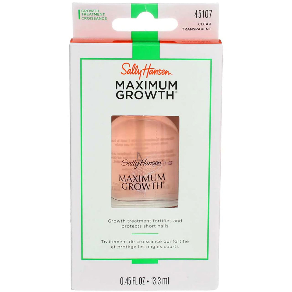 Sally Hansen Maximum Growth Treatment Clear - 0.45 Oz Nail Growth Formula, 1 Count