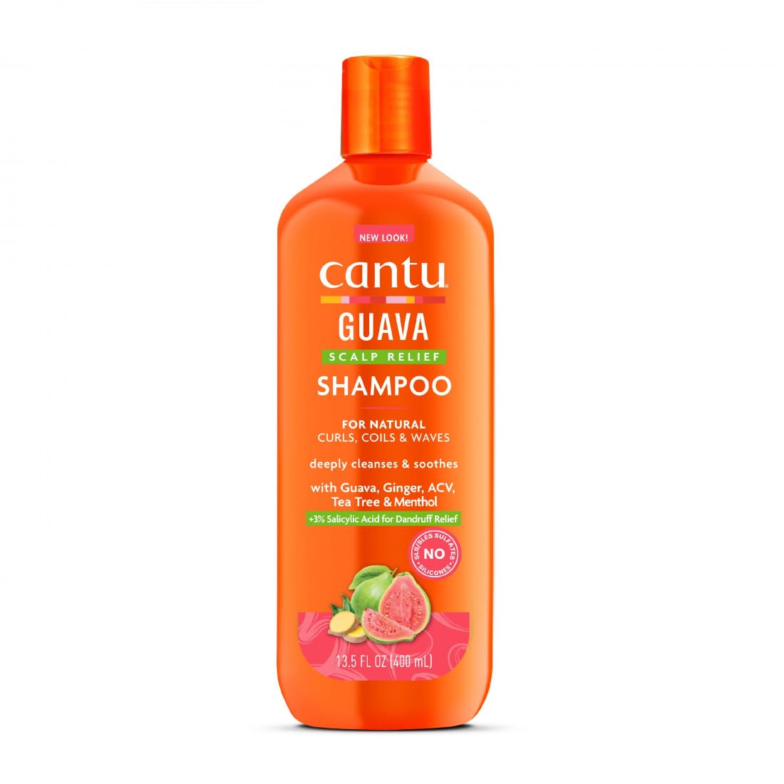 Cantu Guava Shampoo Scalp Relief, 13.5 Oz (Pack Of 2) - Hydrating & Soothing Formula