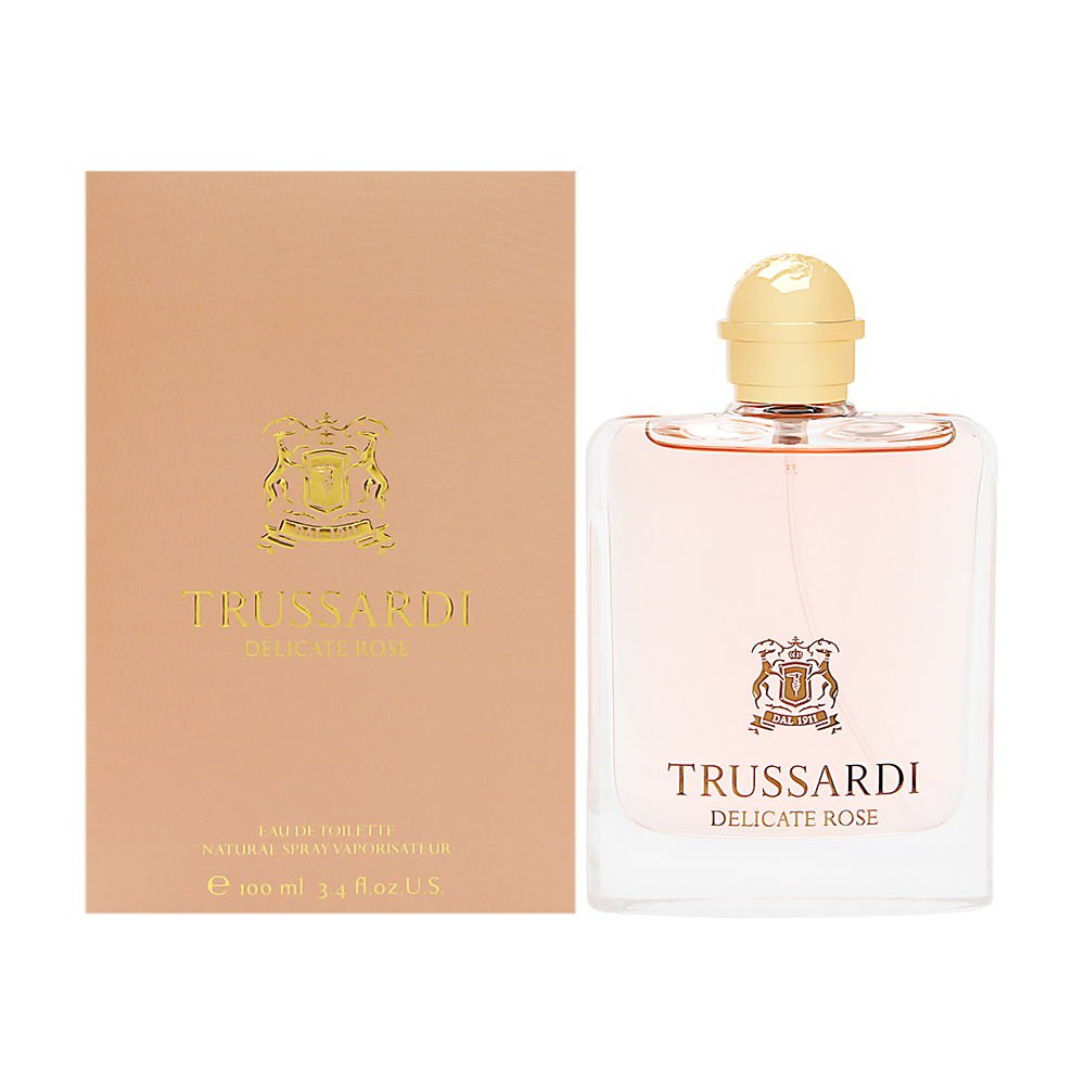 Trussardi Delicate Rose Eau De Toilette Spray For Women, Floral Fresh Scent, 3.4 Oz