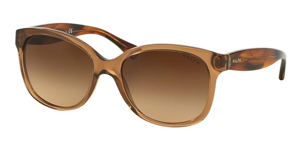 Ralph Lauren Ra5191 Sunglasses, Trans Brown/Brown Horn, Brown Gradient Lens, 55Mm