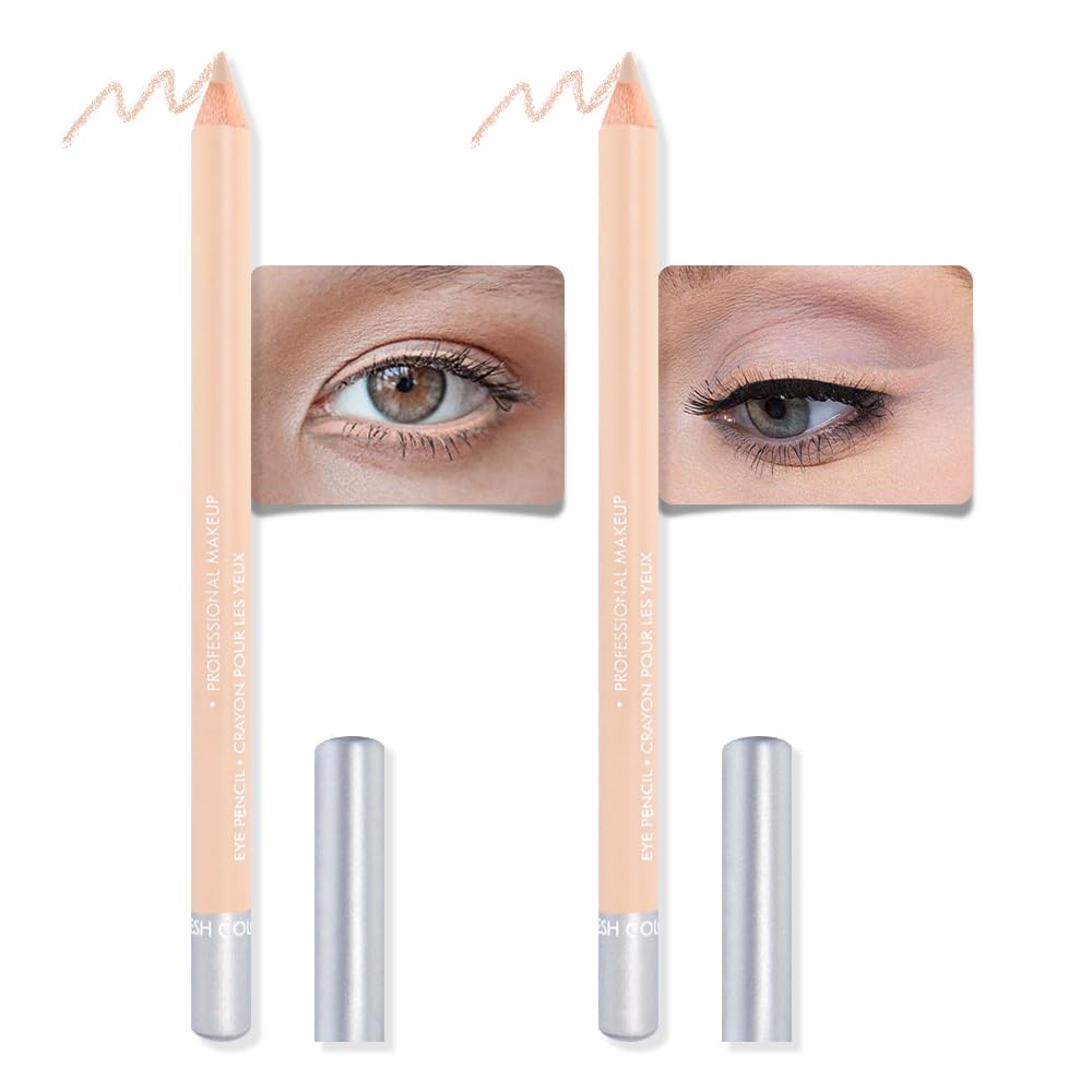 Kaely 2Pcs Nude Waterproof Eyeliner - Smooth, Smudge-Proof Gel Pencil For Natural Makeup