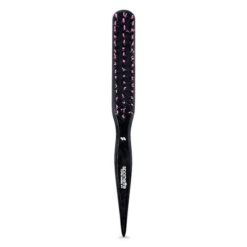 Spornette Boar Bristle Hair Brush - Little Wonder Teasing Brush For Volume & Slick Backs, Pink