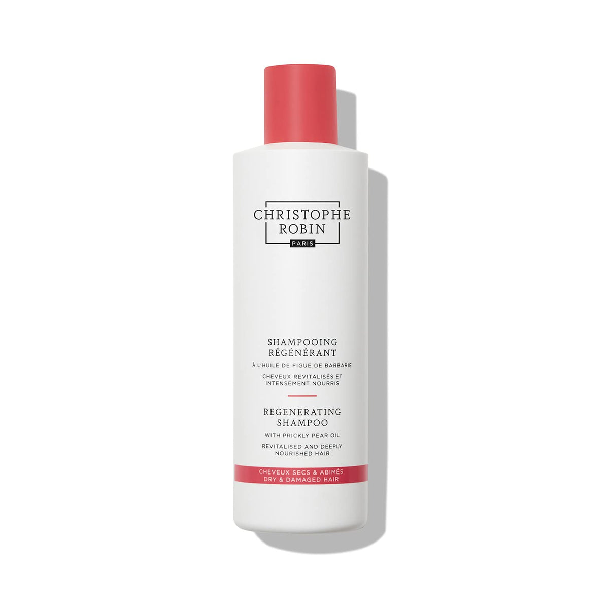 Christophe Robin Regenerating Shampoo With Prickly Pear Oil For Dry & Damaged Hair, 8.4 Fl Oz