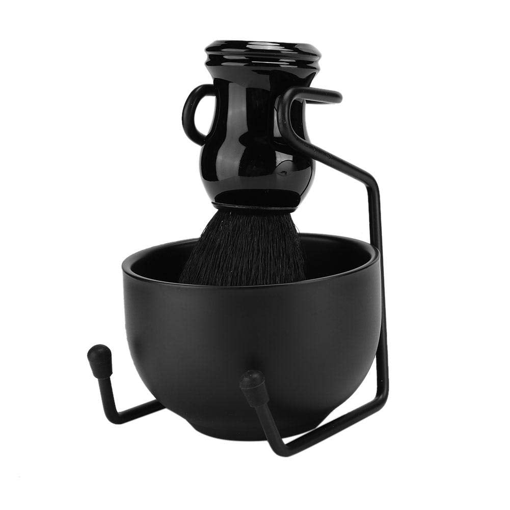 ZJchao Shaving Brush Stand Bowl Set, 3 in 1 Hair Shaving Set Men's Wet Shaving Kit Shaving Bowl Hair Shave Brush Stand Holder Me