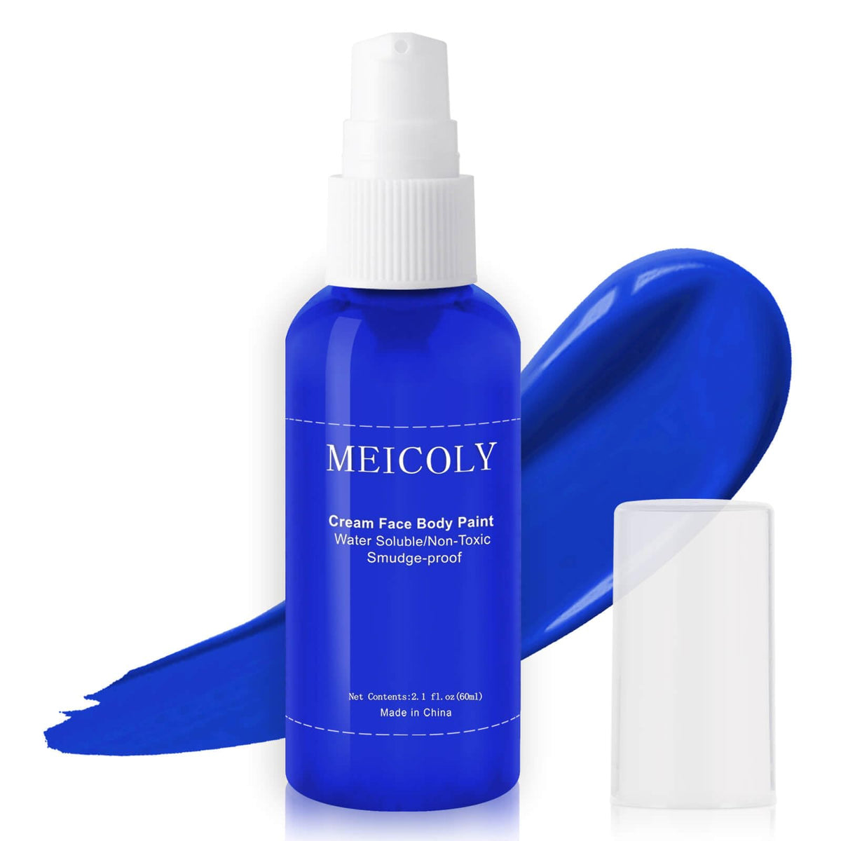 Meicoly Royal Blue Face & Body Paint, 2.1Oz Water-Based, Smudge-Proof For Kids & Adults