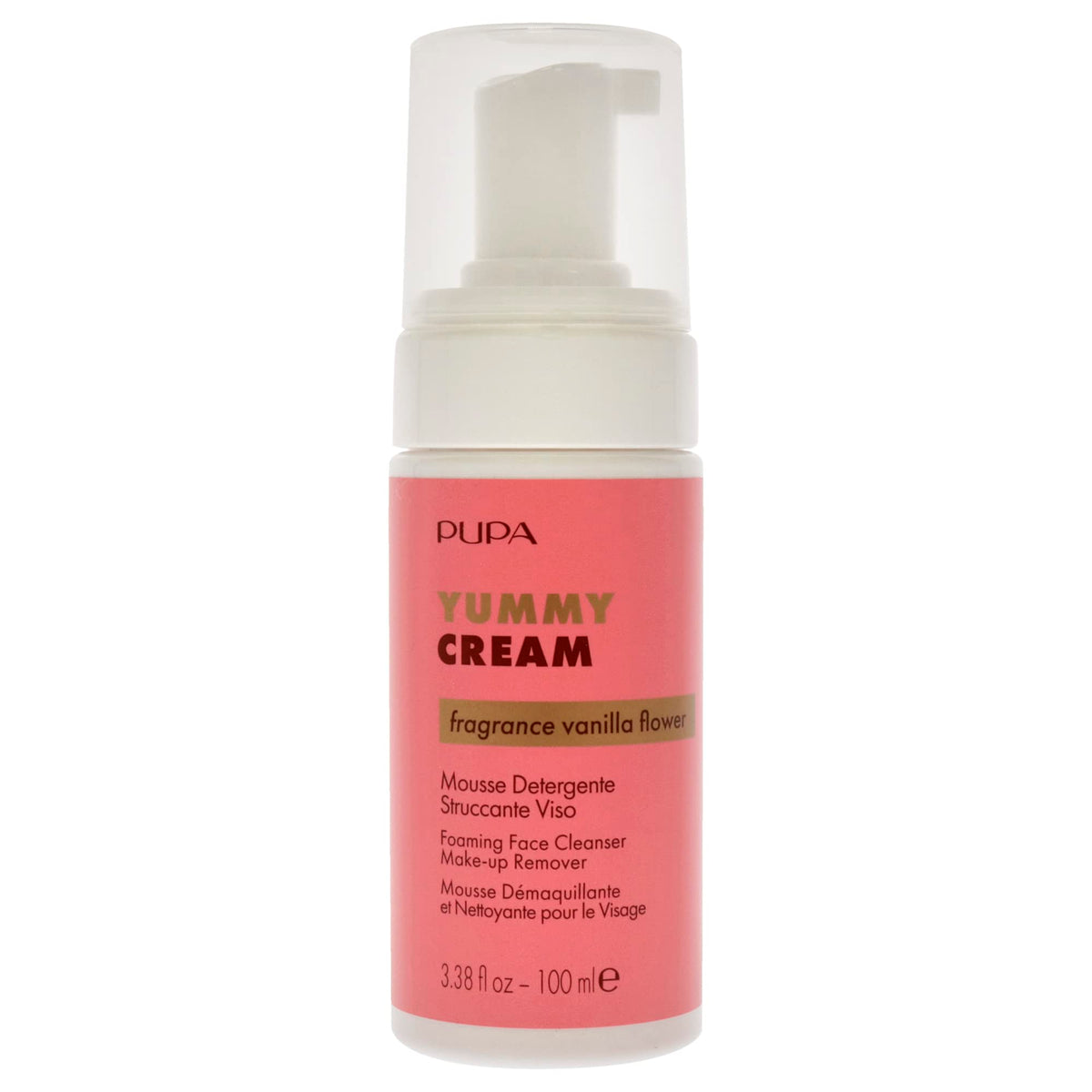 Pupa Milano Yummy Cream Foam - Vanilla Flower, 3.38 Oz, Cranberry Scented Moisturizer