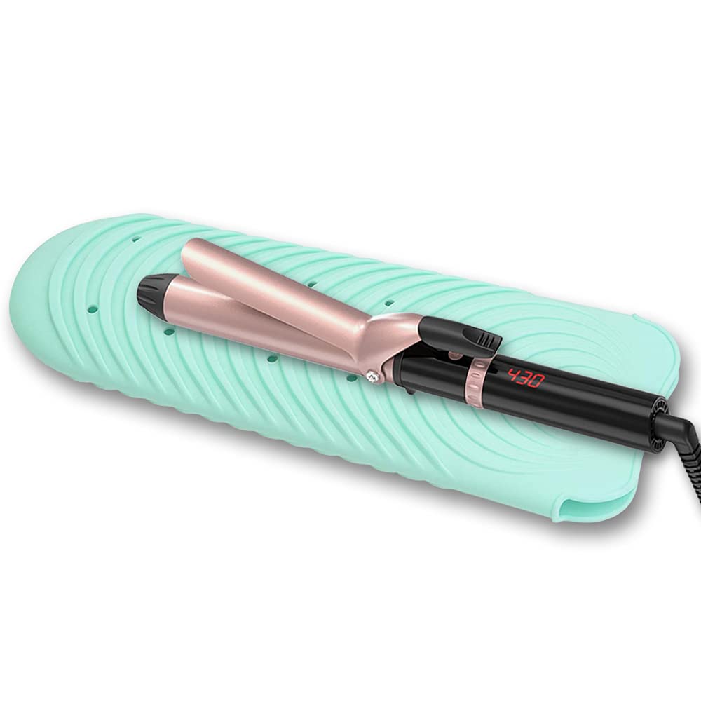 Ryke Kukkri Silicone Heat Resistant Mat For Hair Tools, Portable Curling Iron Holder Pad