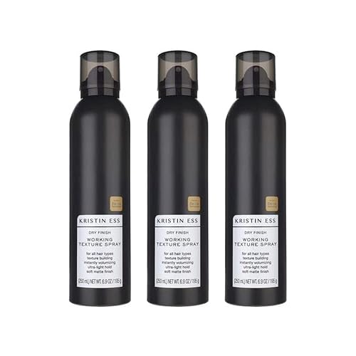 Kristin Ess Hair Dry Finish Texture Spray, Volume + Light Hold, Soft Matte, 6.9 oz (Pack of 3)